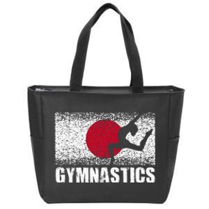 Gymnastics Sport Japan Flag Japanese Acrobatic Gymnast Zip Tote Bag