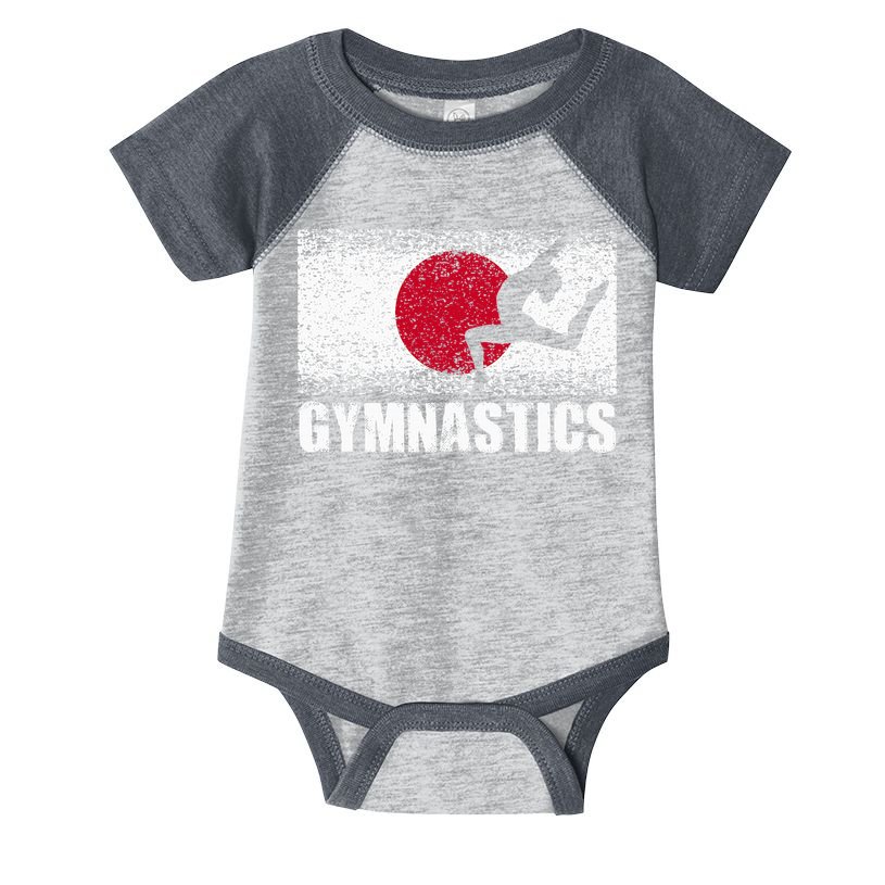Gymnastics Sport Japan Flag Japanese Acrobatic Gymnast Infant Baby Jersey Bodysuit