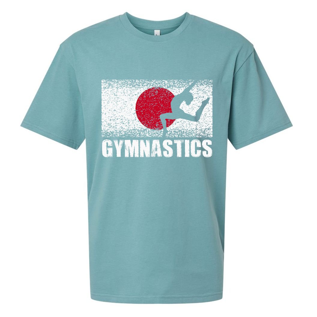 Gymnastics Sport Japan Flag Japanese Acrobatic Gymnast Sueded Cloud Jersey T-Shirt