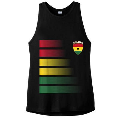 Ghanian Soccer Jersey Ghana Football Ghana Flag Ladies PosiCharge Tri-Blend Wicking Tank