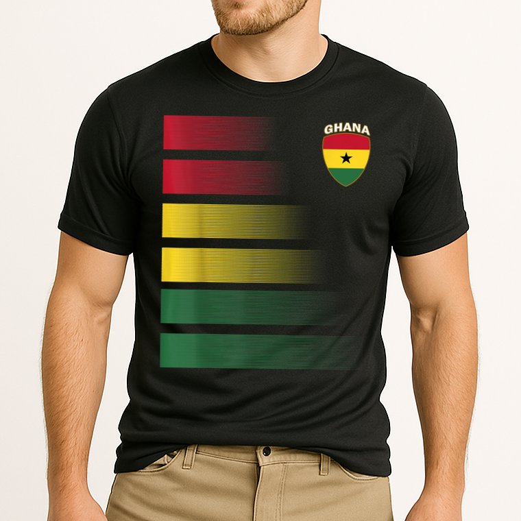 Ghanian Soccer Jersey Ghana Football Ghana Flag Cooling Performance Crew T-Shirt