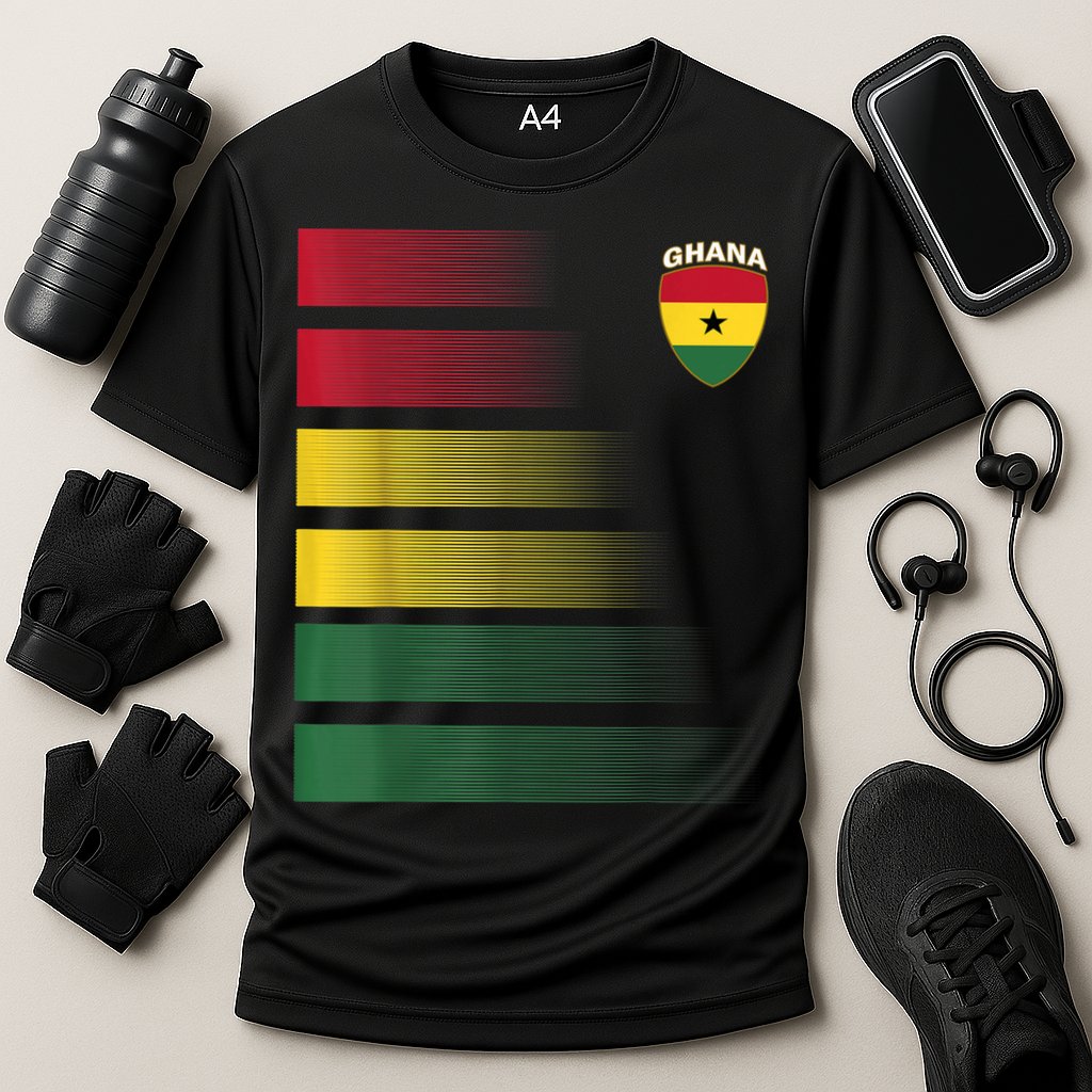 Ghanian Soccer Jersey Ghana Football Ghana Flag Cooling Performance Crew T-Shirt
