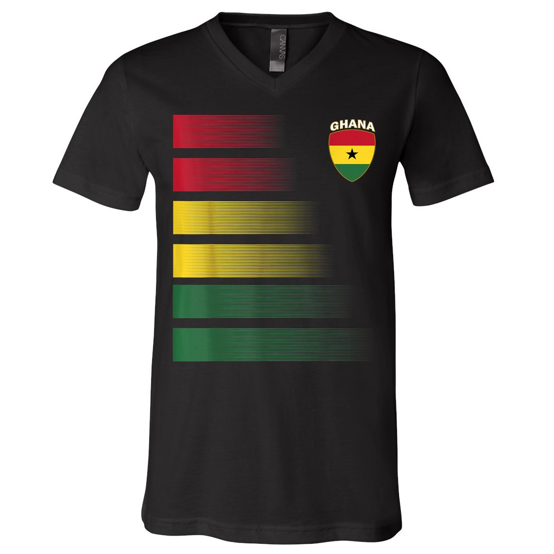 Ghanian Soccer Jersey Ghana Football Ghana Flag V-Neck T-Shirt