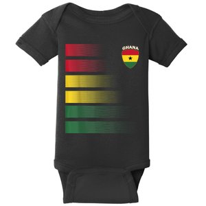 Ghanian Soccer Jersey Ghana Football Ghana Flag Baby Bodysuit