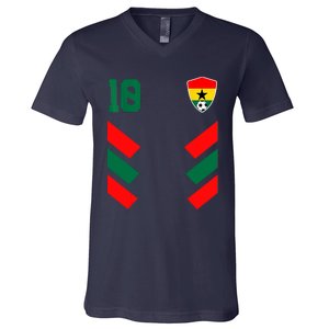 Ghana Soccer Jersey Ghanaian Football Shirt Flag V-Neck T-Shirt