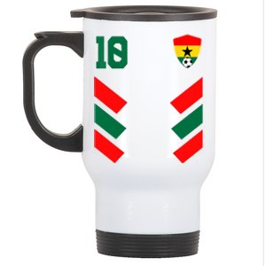 Ghana Soccer Jersey Ghanaian Football Shirt Flag Stainless Steel Travel Mug