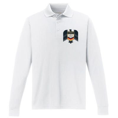 Germany Soccer Jersey German Soccer Team Eagle Performance Long Sleeve Polo