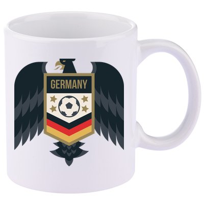 Germany Soccer Jersey German Soccer Team Eagle 11oz C Handle Ceramic Mug