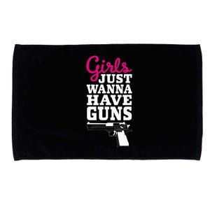 Gun Saying Just Wanna Have Guns Microfiber Hand Towel