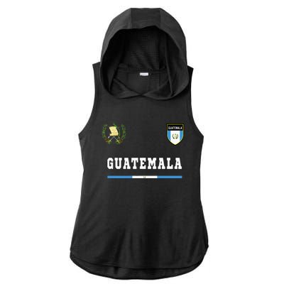 Guatemala Sportsoccer Jersey Flag Football Ladies PosiCharge Tri-Blend Wicking Draft Hoodie Tank