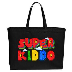 Gamer Super Kiddo Funny Gamer Outfits Funny Gift For Kiddo Cotton Canvas Jumbo Tote