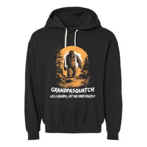 Grandpa Squatch Like A Grandpa Just Way More Squatchy Garment-Dyed Fleece Hoodie