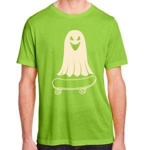 Ghost Skateboard Lazy Halloween Costume Funny Skateboarding Meaningful Gift Adult ChromaSoft Performance T-Shirt