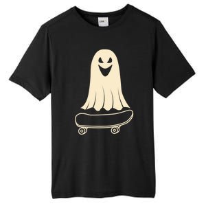 Ghost Skateboard Lazy Halloween Costume Funny Skateboarding Meaningful Gift Tall Fusion ChromaSoft Performance T-Shirt