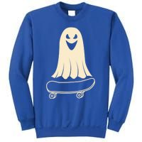 Ghost Skateboard Lazy Halloween Costume Funny Skateboarding Meaningful Gift Sweatshirt