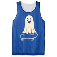 Ghost Skateboard Lazy Halloween Costume Funny Skateboarding Meaningful Gift Mesh Reversible Basketball Jersey Tank