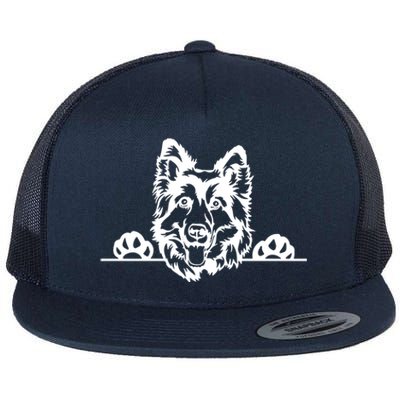 Ger Shepherd Love Dogs Dog Mom Dog Lover Rescue Dog Mom Gift Flat Bill Trucker Hat