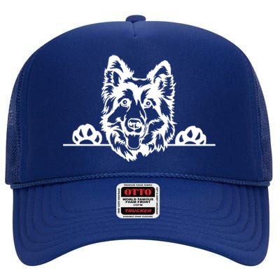 Ger Shepherd Love Dogs Dog Mom Dog Lover Rescue Dog Mom Gift High Crown Mesh Back Trucker Hat