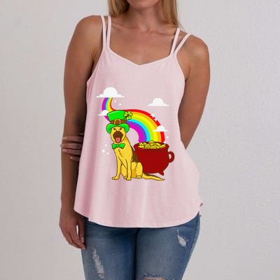 German Shepherd Leprechaun! Funny St Paddy's Day Women's Strappy Tank