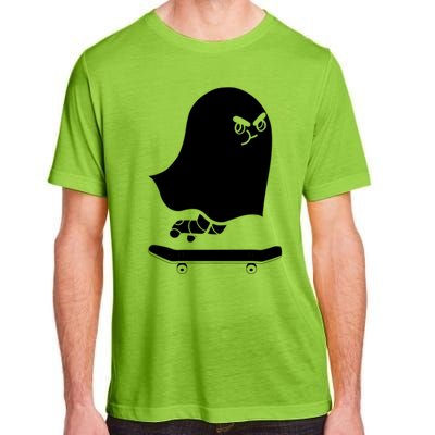 Ghost Skateboard Lazy Halloween Costume Spooktacular Gift Adult ChromaSoft Performance T-Shirt