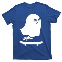 Ghost Skateboard Lazy Halloween Costume Spooktacular Gift T-Shirt