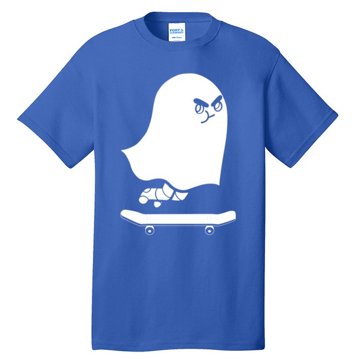 Ghost Skateboard Lazy Halloween Costume Spooktacular Gift Tall T-Shirt