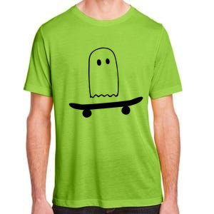 Ghost Skateboard Lazy Funny Skateboarding Halloween Costume Funny Gift Adult ChromaSoft Performance T-Shirt