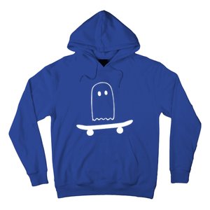 Ghost Skateboard Lazy Funny Skateboarding Halloween Costume Funny Gift Hoodie