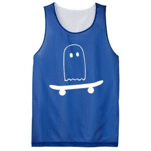 Ghost Skateboard Lazy Funny Skateboarding Halloween Costume Funny Gift Mesh Reversible Basketball Jersey Tank