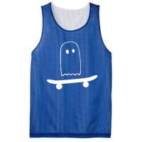 Ghost Skateboard Lazy Funny Skateboarding Halloween Costume Funny Gift Mesh Reversible Basketball Jersey Tank