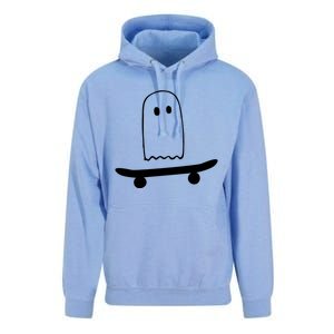 Ghost Skateboard Lazy Funny Skateboarding Halloween Costume Funny Gift Unisex Surf Hoodie