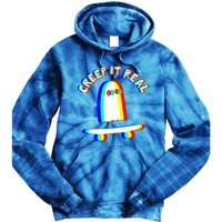 Ghost Skateboard Lazy Halloween Creep It Real Ghost Funny Gift Tie Dye Hoodie