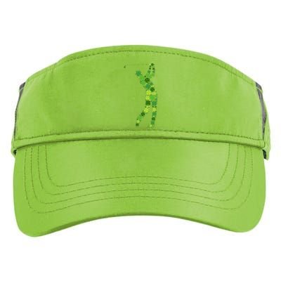 Golf Swing Lucky Green Shamrock Clover St Patricks Day Adult Drive Performance Visor