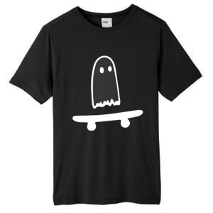 Ghost Skateboard Lazy Halloween Costume Funny Skateboarding Cute Gift Tall Fusion ChromaSoft Performance T-Shirt