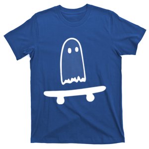 Ghost Skateboard Lazy Halloween Costume Funny Skateboarding Cute Gift T-Shirt