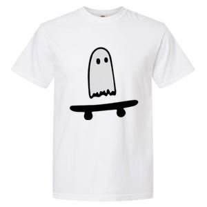 Ghost Skateboard Lazy Halloween Costume Funny Skateboarding Cute Gift Garment-Dyed Heavyweight T-Shirt