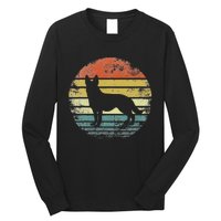 German Shepherd Lover Owner Gift Retro Sunset Dog Long Sleeve Shirt