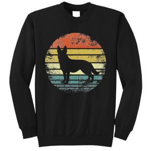 German Shepherd Lover Owner Gift Retro Sunset Dog Sweatshirt