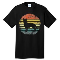 German Shepherd Lover Owner Gift Retro Sunset Dog Tall T-Shirt