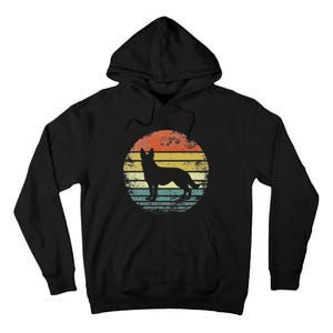 German Shepherd Lover Owner Gift Retro Sunset Dog Tall Hoodie