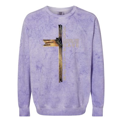 God So Loved The World That He Gave His Only Son Colorblast Crewneck Sweatshirt