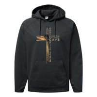 God So Loved The World That He Gave His Only Son Performance Fleece Hoodie