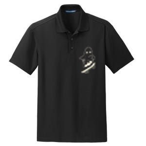 Ghost Skateboard Lazy Halloween Costume Funny Skateboarding Dry Zone Grid Polo