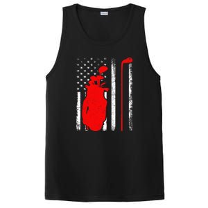 Golf Sports Lover American Flag Golf 4th Of July PosiCharge Competitor Tank