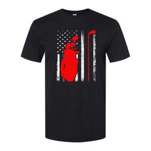 Golf Sports Lover American Flag Golf 4th Of July Softstyle CVC T-Shirt