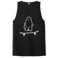 Ghost Skateboard Lazy Halloween Costume Funny Skateboarding PosiCharge Competitor Tank