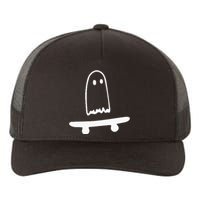 Ghost Skateboard Lazy Halloween Costume Funny Skateboarding Yupoong Adult 5-Panel Trucker Hat