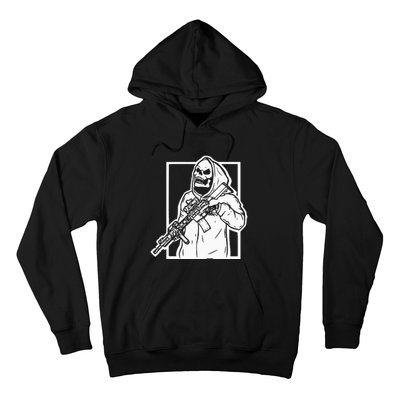 Gangster Skeleton Lazy Halloween Costume Cool Skull Bones Hoodie