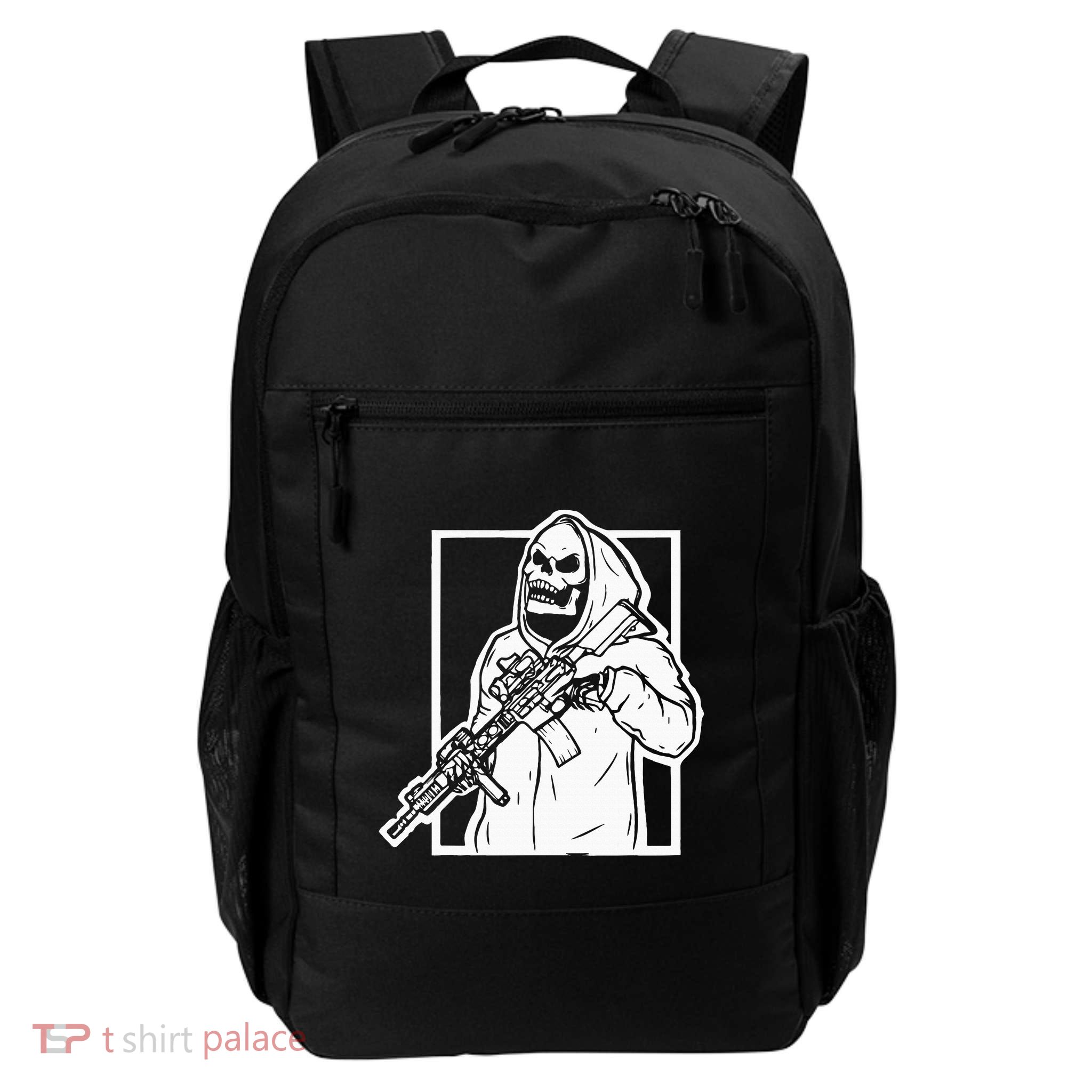 Gangster Skeleton Lazy Halloween Costume Cool Skull Bones Daily Commute Backpack