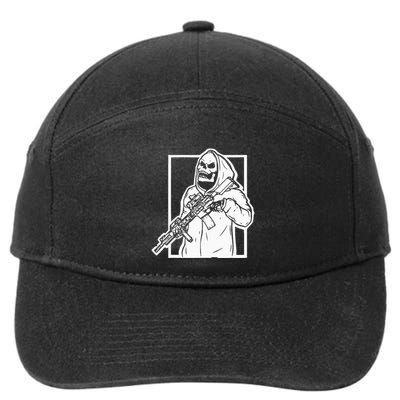 Gangster Skeleton Lazy Halloween Costume Cool Skull Bones 7-Panel Snapback Hat